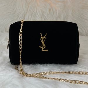 YSL Saint Laurent Velvet Camera Style Bag